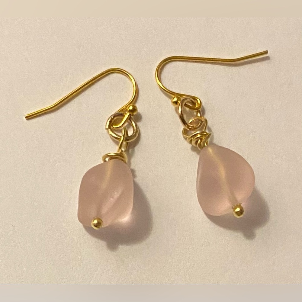 NEW cultured sea glass earrings